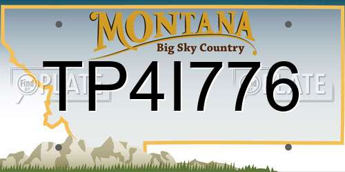 TP4I776 Montana License Plate