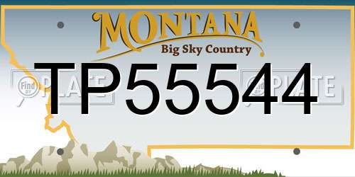 TP55544 Montana License Plate