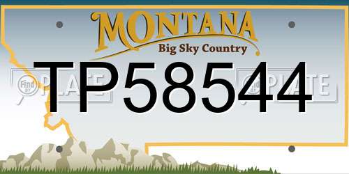 TP58544 Montana License Plate