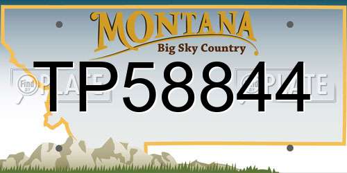 TP58844 Montana License Plate