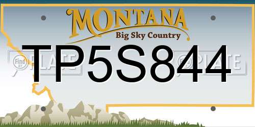 TP5S844 Montana License Plate