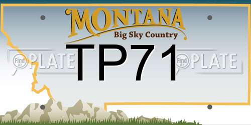 TP71 Montana License Plate
