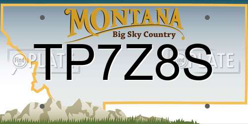 TP7Z8S Montana License Plate