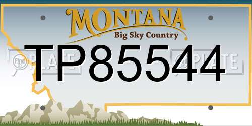 TP85544 Montana License Plate