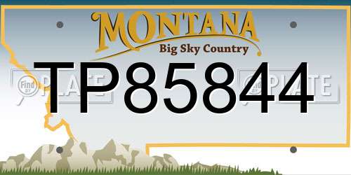TP85844 Montana License Plate