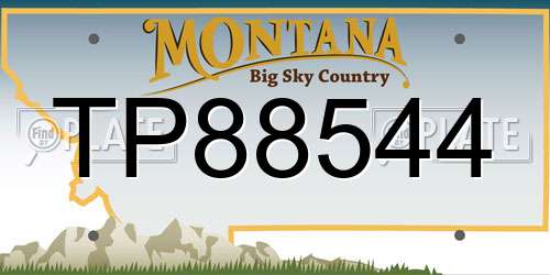 TP88544 Montana License Plate