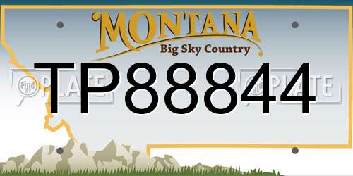 TP88844 Montana License Plate