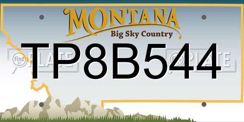 TP8B544 Montana License Plate