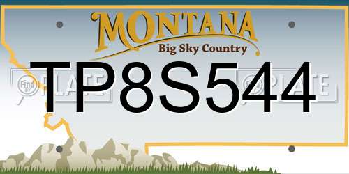 TP8S544 Montana License Plate