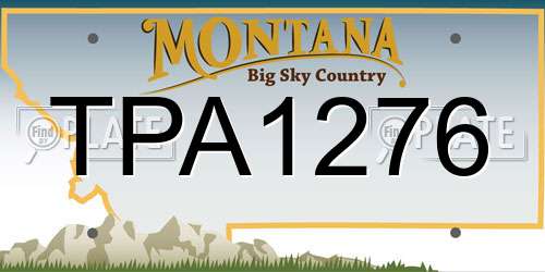TPA1276 Montana License Plate