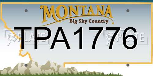 TPA1776 Montana License Plate