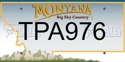 TPA976 Montana License Plate