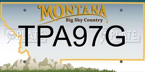 TPA97G Montana License Plate