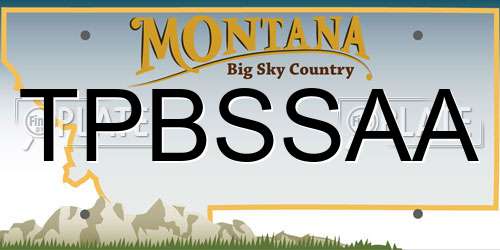TPBSSAA Montana License Plate