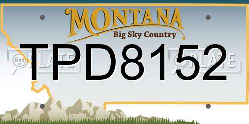TPD8152 Montana License Plate