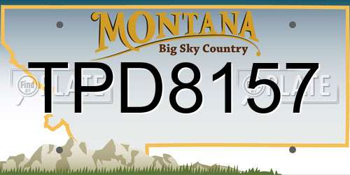 TPD8157 Montana License Plate