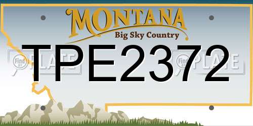 TPE2372 Montana License Plate
