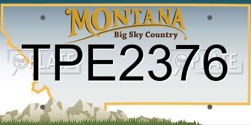 TPE2376 Montana License Plate