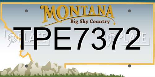 TPE7372 Montana License Plate