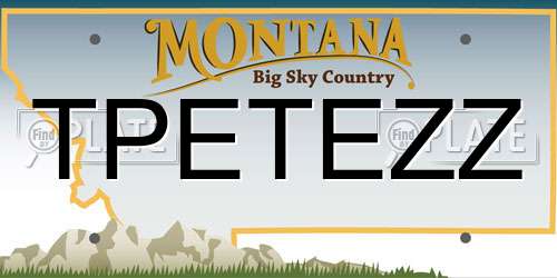 TPETEZZ Montana License Plate