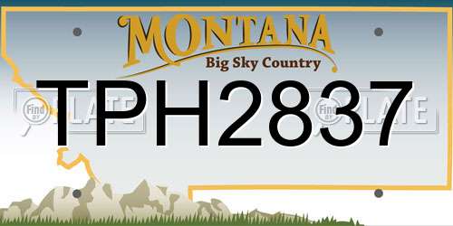 TPH2837 Montana License Plate