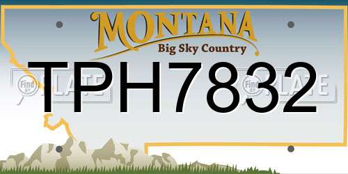 TPH7832 Montana License Plate