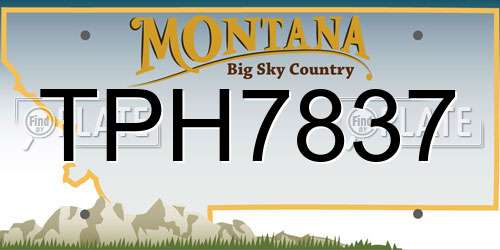 TPH7837 Montana License Plate