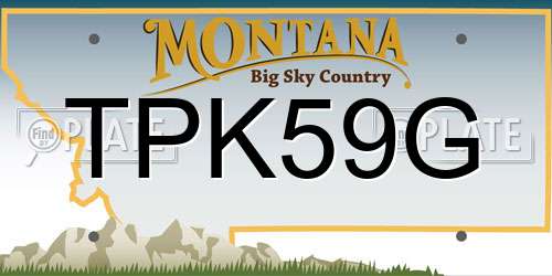 TPK59G Montana License Plate