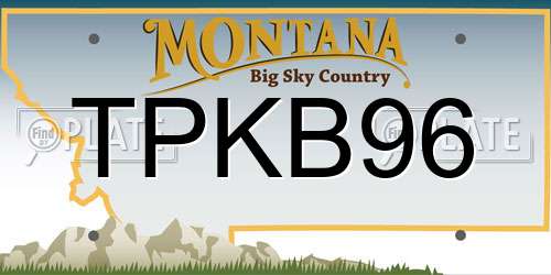 TPKB96 Montana License Plate