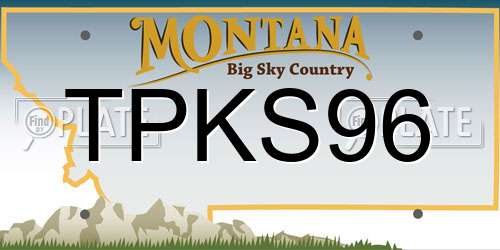 TPKS96 Montana License Plate