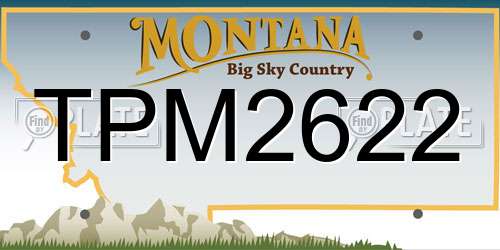 TPM2622 Montana License Plate