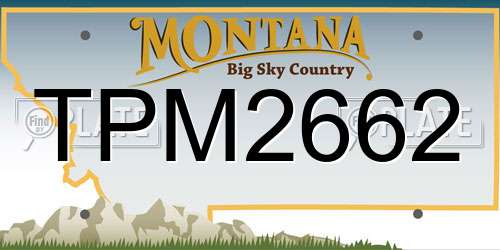 TPM2662 Montana License Plate