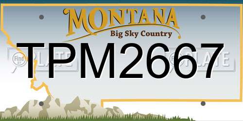 TPM2667 Montana License Plate