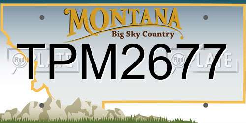 TPM2677 Montana License Plate