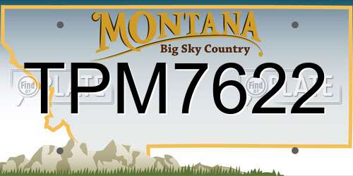 TPM7622 Montana License Plate