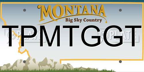 TPMTGGT Montana License Plate