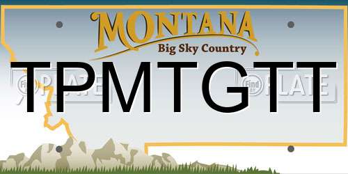 TPMTGTT Montana License Plate