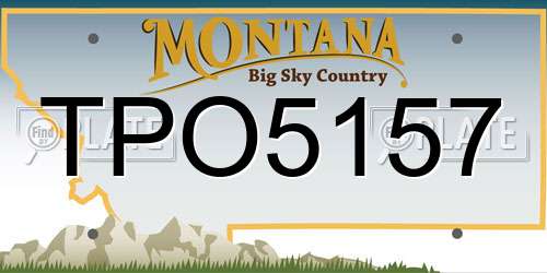 TPO5157 Montana License Plate