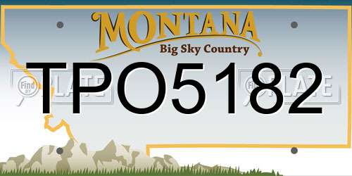 TPO5182 Montana License Plate