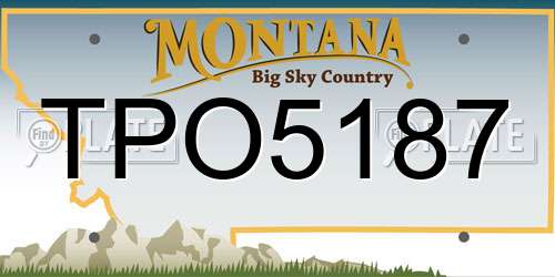 TPO5187 Montana License Plate