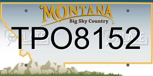 TPO8152 Montana License Plate