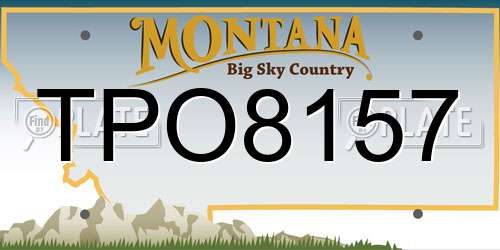 TPO8157 Montana License Plate