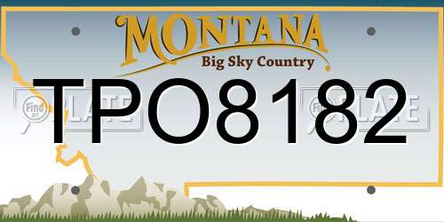 TPO8182 Montana License Plate