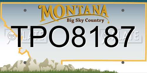 TPO8187 Montana License Plate