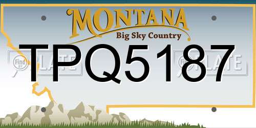 TPQ5187 Montana License Plate