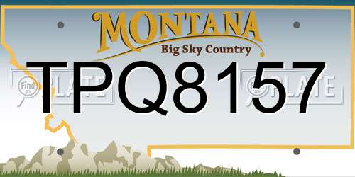 TPQ8157 Montana License Plate