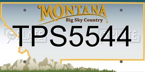 TPS5544 Montana License Plate