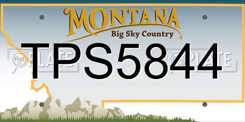 TPS5844 Montana License Plate