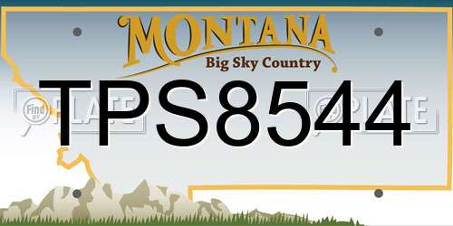 TPS8544 Montana License Plate