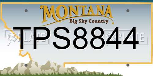 TPS8844 Montana License Plate